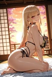 ai_generated ass_focus attractive big_ass big_breasts big_butt big_thighs bikini blonde_hair cute dark_brown_eyes dark_pink_eyes hot huge_ass huge_butt huge_thighs kitagawa_marin miyuai my_dress_up_darling pink_eyes sexy sexy_body sexy_female sono_bisque_doll_wa_koi_wo_suru thick thick_ass thick_butt thick_legs thick_thighs