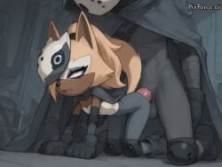 ai_generated all_fours anal animated clothed_sex doggy_style from_behind from_behind_position sega sex sonic_(series) sonic_the_hedgehog_(series) whisper_the_wolf