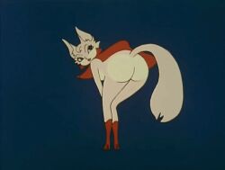 1979 animated big_butt booty booty_shake curvy feline gildy_(the_super_girl) looking_back pink_body super_hero super_heroine the_super_girl twerk twerking vintage