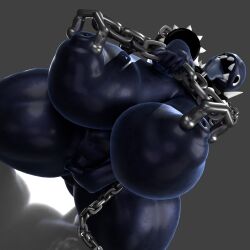 anthro ass big_breasts big_butt breasts chain_chomp chains female gigi_(thecoatl034) hi_res huge_breasts huge_butt hyper hyper_breasts hyper_butt mario_bros nintendo solo thick_thighs tongue tongue_out