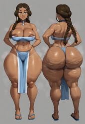 1female 1girls ai_generated areolae ass ass_focus avatar_the_last_airbender big_ass big_breasts blue_eyes breasts brown_hair bubble_butt cellulite choker dark-skinned_female dumptruck_ass enormous_ass fat fat_ass fat_female female female_only flip_flops gigantic_ass ginormous_ass goonable huge_ass humongous_ass hyper hyper_ass katara loincloth mature mature_body mature_figure mature_woman milf mommy oiled perfect_ass perfect_body perfection rare round_ass solo solo_female strapless_top taiga20 thick thick_ass thick_thighs thighs voluptuous voluptuous_female wide_hips