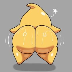 1girl back_view big_ass big_butt fat_ass female female_focus female_only floating grey_background japansadface luma shiny_ass shiny_skin small_body smaller_female star star_girl super_mario_galaxy sweaty_ass sweaty_butt thick_thighs weird_proportions wide_ass wide_hips yellow_body