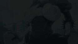 1girls animated big_breasts black_screen_roulette bouncing_breasts breasts_out gif implied_sex nier:_automata quencyyart riding sex yorha_2b