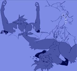 2025 4_fingers anal anthro anus arm_tuft arm_warmers arm_warmers_only armwear artist_name ass balls black_arm_warmers black_armwear black_clothing black_nails blue_background canid canine canis chest_tuft closed_eyes clothing colored_nails digital_drawing_(artwork) digital_media_(artwork) domestic_cat domestic_dog duo facial_piercing felid feline felis fingers floppy_ears foreskin genitals hair head_tuft heart_symbol hi_res kinky_hair knee_tuft labret_piercing leg_tuft leonardo_soleon lip_piercing looking_pleasured male male/male mammal messy_hair multiple_scenes nails navel nerunaur onomatopoeia oral pawpads penis perineum piercing rimming saliva_on_anus samuel_limbo sex sharp_teeth shoulder_tuft simple_background smile sound_effects spread_anus spread_butt spread_legs spreading tail teeth text tongue tongue_out tuft