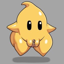 black_eyes female genitals hi_res humanoid japansadface luma mario_bros nintendo not_furry nude solo super_mario_galaxy thick_thighs vulva wide_hips yellow_body