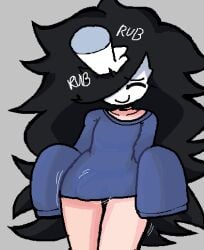 1ambiguous 1boy 1femboy 2024 2d 2d_(artwork) arcaned_roses black_hair blue_shirt blue_topwear boner boner_under_clothes bottomless bottomless_femboy bottomless_male bulge bulge_through_clothing bulge_under_clothes clothed color colored cute digital_drawing_(artwork) digital_media_(artwork) disembodied_hand doodle femboy good_boy grey_background hair head_rub head_rubbing light-skinned_femboy light-skinned_male light_skin long_hair long_sleeve_shirt long_sleeves male motion_lines onomatopoeia pantsless partially_clothed roses_(roses_arcaned) roses_arcaned rubbing_head shirt simple_background wagging_penis white_skin