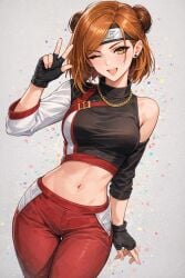 ai ai-created ai_art ai_generated fusion fusion_character jujutsu_kaisen naruto naruto_(series) nobara_kugisaki tenten