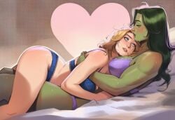 2girls ai_generated big_ass big_breasts big_thighs breasts chest curvaceous curvy curvy_figure digital_media_(artwork) fantastic_four female giantess green-skinned_female green_body green_hair green_skin hips hourglass_figure huge_ass huge_breasts huge_thighs hulk_(series) invisible_woman jennifer_walters large_ass large_breasts large_female large_thighs legs light-skinned_female light_skin macro macro_female marvel marvel_comics mature mature_female mature_figure mini_giantess phophopho she-hulk slim_waist sue_richards sue_storm tall tall_female thick thick_hips thick_legs thick_thighs thighs voluptuous voluptuous_female waist wide_hips wide_thighs yuri