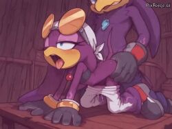 ai_generated all_fours anal animated clothed_sex doggy_style from_behind from_behind_position sega sex sonic_(series) sonic_the_hedgehog_(series) wave_the_swallow