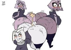 1boy 3girls ass big_ass crossover exorcist_(hazbin_hotel) female hazbin_hotel lincoln_loud lute_(hazbin_hotel) male nickelodeon nickelodeon_animation_studio the_loud_house vaggie_(hazbin_hotel) vivienne_medrano vivziepop