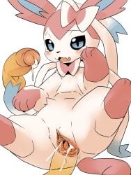 2025 3:4 anal anal_sex big_ears black_nose blue_eyes blue_inner_ear blush blush_lines bodily_fluids bow_(anatomy) cum cum_drip cum_in_ass cum_inside cum_splatter digital_drawing_(artwork) digital_media_(artwork) disembodied_penis dripping eeveelution erection fangs faux_gaping faux_gaping_pussy female female_feral female_focus female_penetrated feral feral_penetrated foreskin fur generation_6_pokemon genital_fluids genitals glans glistening glistening_eyes gloves_(marking) group hi_res humanoid_genitalia humanoid_genitalia_on_feral humanoid_penis humanoid_vulva humanoid_vulva_on_feral leg_markings male male/female male_penetrating male_penetrating_female markings multicolored_body multicolored_fur nintendo open_mouth orange_penis partially_retracted_foreskin penetration penile penile_penetration penis penis_in_ass pink_body pink_fur pink_glans pink_tail pokemon pokemon_(species) pu_sukebe quadruped ribbons_(anatomy) sex simple_background socks_(marking) solo_focus sylveon tail tears teeth translucent translucent_penis trio vaginal vaginal_penetration vaginal_sex vulva white_background white_body white_fur