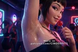 1girls 3d 3d_(artwork) 3d_model 3d_render ai_generated armpit armpit_fetish armpits bikini breasts cinderpits detailed detailed_background female kpop_demon_hunters lolipop partially_clothed realistic realistic_textures self_upload smug smug_face solo solo_female solo_focus sticky sweat sweatdrop sweating sweaty sweaty_armpits sweaty_body sweaty_breasts tight_clothing tight_fit zoey_(kpop_demon_hunters)