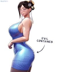 1girls 3d ass barely_contained_ass big_ass breasts chun-li dress evil_container female female_focus female_only large_ass large_breasts looking_at_viewer mature_female meme mikadawn milf solo street_fighter thick_thighs thighs tight_dress tight_fit wide_hips