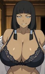 1girls ai_generated avatar_the_last_airbender ayyaai big_areola big_areolae big_areolas blue_eyes bra breasts_bigger_than_head brown_body brown_nipples brown_skin busty busty_female busty_girl dark-skinned_female dark_hair dark_skin eska fat_breasts fat_tits female female_only giant_breasts huge_breasts large_breasts large_tits looking_at_viewer makeup massive_breasts massive_tits mommy_milkers on_bed pussy smirk smirking smirking_at_viewer solo solo_female solo_focus tanned tanned_body tanned_female tanned_skin the_legend_of_korra thick tits_bigger_than_head undressed undressing upper_body upper_body_focus voluptuous voluptuous_body voluptuous_female