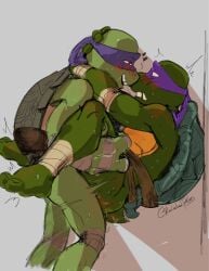 against_surface against_wall anal anal_penetration anthro blush butt clenched_teeth digital_media_(artwork) donatello_(tmnt) from_front_position half-closed_eyes hi_res holding_partner male male/male male_penetrated male_penetrating male_penetrating_male mask narrowed_eyes penetration penile penile_penetration relatedturtles reptile scalie selfcest sex shell simple_background smile square_crossover standing standing_sex tail teenage_mutant_ninja_turtles teeth turtle