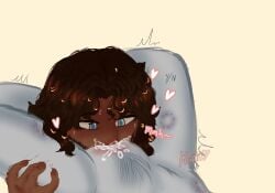 bite_mark blue_eyes cunnilingus dark-skinned_male dark_skin dreadlocks eating_pussy erosachillea greek_mythology grey_skin iliad patroclus_(mythology) scratch_marks the_epic_cycle trojan_war wet wet_pussy y/n