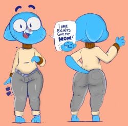 big_ass big_butt big_penis blue_body cat_ears cat_humanoid cat_tail catboy clothed colored dick feline femboy furry gumball_watterson hentai horny jeans legs porn pornography sexy smile smiling speaking thicc thick_thighs tight_clothing xingling young