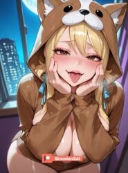 ai_generated big_ass big_breasts big_butt blush brandonsai fairy_tail female full_body fully_clothed huge_breasts lucy_heartfilia pov