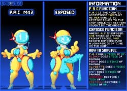 pac-man_(series) epicpotatolord only_female pixel_art robot robot_girl big_breasts big_ass pac-man futanari gameplay_mechanics p.a.c._m42 android slime