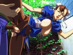 animated breasts capcom censored chun-li clothed_sex female huge_breasts human ibento_e_ikou!_sono large_breasts long_breasts male naughty_face pantyhose sex straight street_fighter street_fighter_iv yabusame