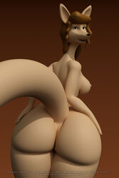 3d abigail_roo anthro anthroanim ass breasts chubby fat female furry kangaroo marsupial solo wide_hips