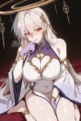 ai ai_art ai_assisted ai_generated big_breasts divine_slut genshin_impact goddess istaroth_(genshin_impact) see-through