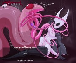 anthro breasts dialogue duo exoskeleton female gameplay_mechanics gui health_bar hi_res hollow_knight hornet_(hollow_knight) imminent_sex imminent_tentacle_sex imminent_vore scaliepunk team_cherry tentacle