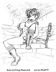 1girls boots breasts dog_tags female gun masturbation original_character penetration pussy shell vaginal_penetration weapon wolfkidd
