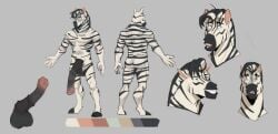 adanus_steele animal_genitalia animal_penis anthro arro_art big_penis equid equine equine_genitalia equine_penis genitals huge_cock male mammal penis reference_image solo zebra