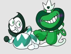 2025 ass ass balls ballsack big_ass big_breasts big_butt blush blush blush_lines breasts breasts_out crown deltarune deltarune_chapter_1 genitals hathy humanoid_genitalia rudinn tagme tail thatboringfellow