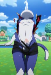 ai_generated animal_crossing forced_exposure injury male nintendo nude outdoors penis public public_nudity rover_(animal_crossing) stripped torn_clothes undressed undressing wardrobe_malfunction