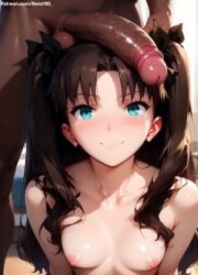 1girls 2d ai_generated areolae armpit bare_arms bare_legs bare_shoulders belly black_hair breasts brown_hair chest cuckold curvy curvy_figure cute cute_face dark-skinned_male detailed duo eyelashes eyeshadow fate/stay_night fate_(series) female fit fit_female focus gigantic_penis hair hair_highlights high_quality huge_cock kneeling kneeling_oral_position large_penis legs light-skinned_female light_skin lips lipstick makeup male mascara naughty_face nero100 pale-skinned_female pale_skin penis penis_on_face penis_on_facemale penis_on_head penis_worship perky_breasts posing seductive seductive_look skinny skinny_female stable_diffusion tagme teen teen_girl teenage teenage_female teenage_girl testicles thighs thin_waist tohsaka_rin twintails veiny_penis