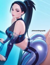 1boy 1girls ai_generated dark_hair k/da_all_out_series k/da_series kai'sa league_of_legends league_of_legends:_wild_rift long_hair sergunyaa23 sex tagme
