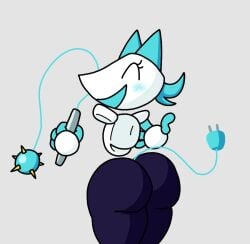 1girls 2025 ass ass big_ass big_butt blush blush deltarune deltarune_chapter_2 female female_only happy no_humans non-human non-human_only plug_tail smile solo solo_female tagme tasque_manager_(deltarune) thatboringfellow
