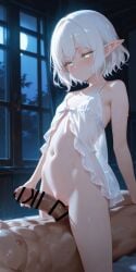 1boy 1girls absurd_res ai_generated blush breasts female grinding handjob hi_res large_penis male navel nipples penis pussy sex vaginal_penetration