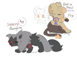 2025 ambiguous_gender animal_genitalia animal_penis bloowolfy canine_genitalia canine_penis closed_eyes duo feral generation_3_pokemon generation_4_pokemon genitals hi_res knot male nintendo penis personal_grooming pokemon pokemon_(species) poochyena shinx sitting smile