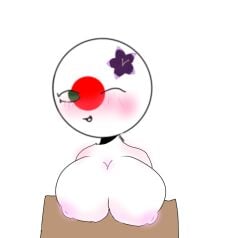 big_breasts coopher countryhumans countryhumans_girl flower_on_head giant_breasts japan_(countryhumans)