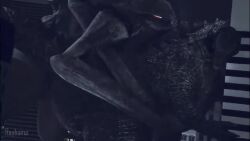 3d_(artwork) 3d_animation 4k absurd_res animated digital_media_(artwork) duo godzilla godzilla_(series) hi_res kaiju male/male mammal monster monsterverse muto_(godzilla) no_sound outside penetration questionable_consent rayhuma sex short_playtime tagme toho video video widescreen