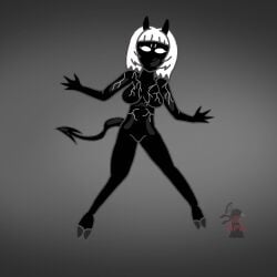 alien_look_like_human blind_peacock_draws blind_peacock_draws_(artist) bullet_scar commentary commentary_request demon demon_girl demon_hooves demon_horns demon_tail ecuadorian goo_creature hazbin_hotel hazbin_hotel_oc helluva_boss helluva_boss_oc hooves horns horns_and_hooves latina marvel marvel_comics masked_female oro_(blindpeacockdraws) secret_wars sharp_claws sharp_teeth she-venom she-venom_(cosplay) sinner sinner_demon spider-man_(black_suit) spiked_tail spikes symbiote tail venom venom_(2018) venom_(marvel) white_hair white_pupils