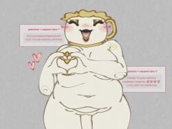 bbw big_breasts boob_heart boob_squish breasts dandy's_world mommy nnnaughty strawpage_request teagan_(dandy's_world)