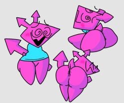 2025 anus ass big_ass big_butt blue_dress blush bubble_butt deltarune deltarune_chapter_2 dress pink_body presenting presenting_hindquarters pussy showing_ass swirly_eyes tagme thatboringfellow thick_ass virovirokun