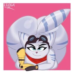 1girls all_fours anthro ass ass_bigger_than_torso ass_built_separately ass_up big_ass blue_body blue_eyes blue_fur bottom_heavy breasts breasts_on_floor bubble_ass bubble_butt ear_piercing earrings eyelashes female female_only front_view furry gloves gluteal_fold goggles goggles_on_head huge_ass insomniac_games lombax markings naked naked_female nude nude_female on_knees prosthetic prosthetic_arm ratchet_and_clank ratchet_and_clank:_rift_apart rivet_(ratchet_and_clank) scarf solo solo_female sony_interactive_entertainment striped_body striped_tail tail thelunarfox thick_thighs two_tone_body two_tone_fur white_body white_fur