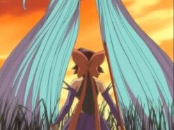 animated big_breasts bondage breast_expansion breasts evil_grin fangs female hie_harumi lake magical_girl mahou_shoujo_ai monster_girl mutant mutation teacher tentacle villainess