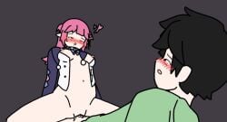1boy 1girls blush camila_(vtuber) cowgirl_position cum_in_pussy danhkhoa functionally_nude heart heart-shaped_pupils heavy_blush indie_virtual_youtuber sex straight vaginal_sex vedal987 virtual_youtuber
