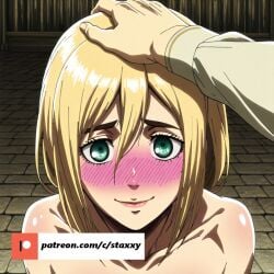 ai_generated attack_on_titan blonde_female blonde_hair blonde_hair_female curvaceous curvaceous_ass curvaceous_body curvaceous_female curvaceous_figure curvaceous_hips curvaceous_teen curvaceous_thighs curvy curvy_ass curvy_body curvy_female curvy_figure curvy_hips curvy_thighs eren_jaeger eren_yeager green_eyes historia_reiss reiss_historia shingeki_no_kyojin shingeki_no_kyojin_|_attack_on_titan