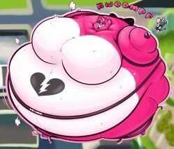air_inflation anthro bbw belly belly_overhang big_belly big_breasts breasts cuddle_team_leader disco_chaos female female_focus female_only fortnite full_body_inflation furry huge_belly huge_breasts hyper_belly inflation love_handles muffin_top non-canonical_size nonude ready_to_pop spherical_inflation ssbbw tight_clothing
