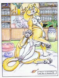 1990s 1996 1futa 20th_century anthro anthro_only ass breasts color diphallia diphallism feline_taur furry futa_only futanari intersex multi_genitalia multi_penis nipples penetration penis penis_tail pillow pussy roy_d._pounds_ii rug solo spread_legs spreading tail tail_penis taur television vaginal_penetration