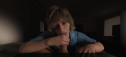 3d animated blonde_hair blowjob come_home hand_on_penis incest liza_(come_home) main_character_(come_home) mature_female milf mother_and_son oral sound sucking_penis tagme unsettling video white_skin