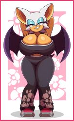 anthro big_ass big_breasts big_butt commission cxrryart furry furry_only huge_breasts looking_at_viewer pinup pinup_pose pose rouge_the_bat rouge_the_rider sonic_(series) sonic_riders sonic_the_hedgehog_(series) thick_thighs thighs