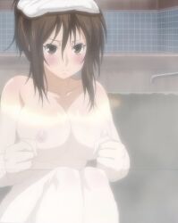 bathing female medium_breasts sekirei stitched uzume_(sekirei) water